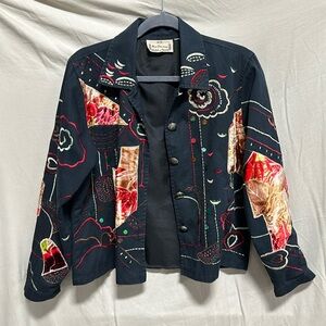 New Directions Black Blazers w/embroidery/ Measurements in pics / Box 2-21‎